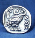 Replik einer alten griechischen Münze als Ring